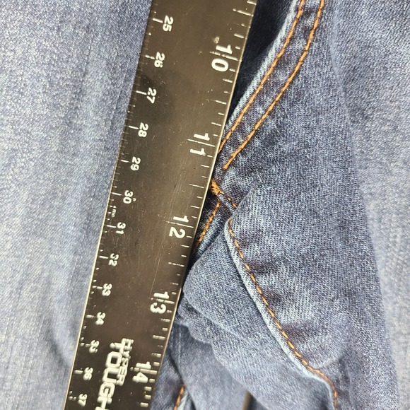 Lane Bryant Jeans Womens 18 Blue Low Rise Boyfriend‎ Distress Magic Waistband - Picture 4 of 11